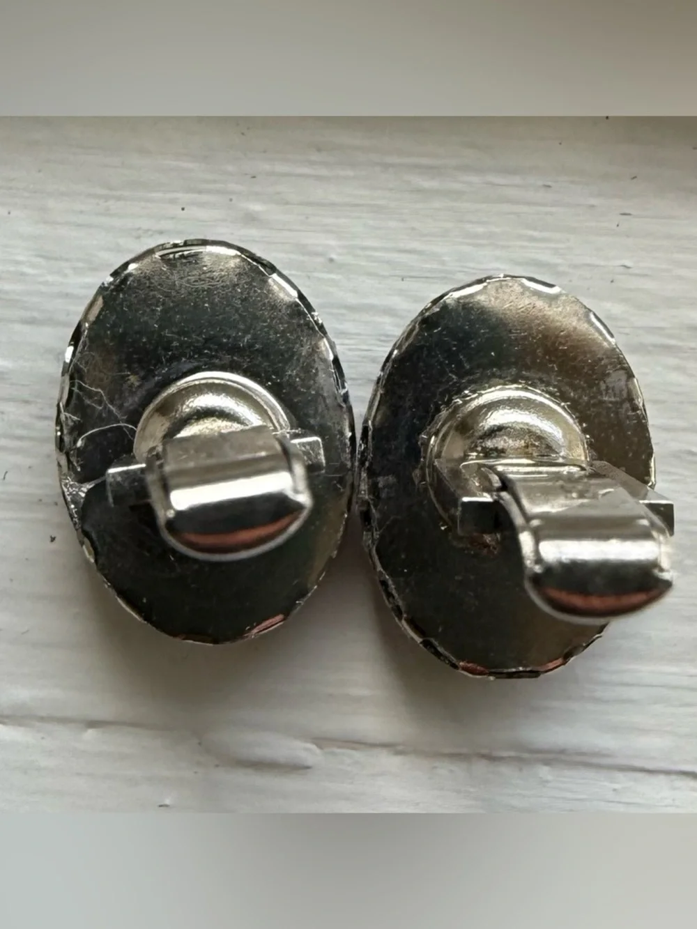 Vintage Dark Gray Cameo Cuff Links